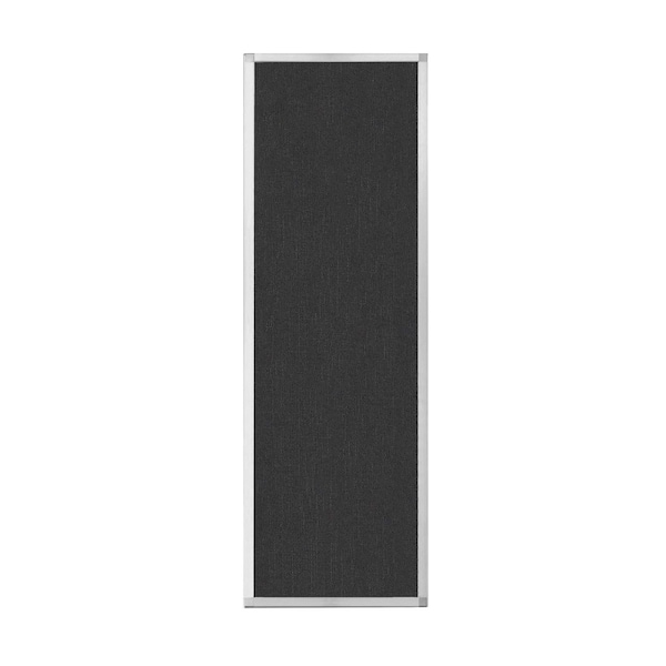 Versare Hush Panel Configurable Cubicle Partition 2' x 6' Black Fabric 1852202 - main
